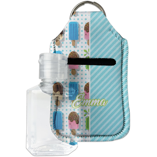 Custom Popsicles and Polka Dots Hand Sanitizer & Keychain Holder - Small (Personalized)