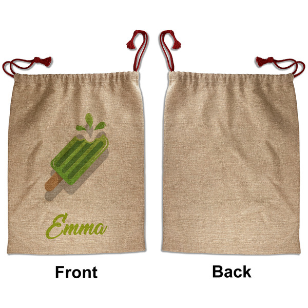 Popsicles and Polka Dots Santa Bag - Approval - Front