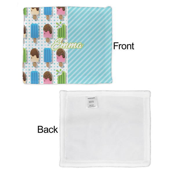 Popsicles and Polka Dots Security Blanket - Front & White Back View