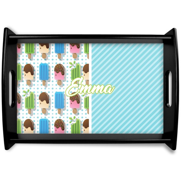 Custom Popsicles and Polka Dots Wooden Tray (Personalized)