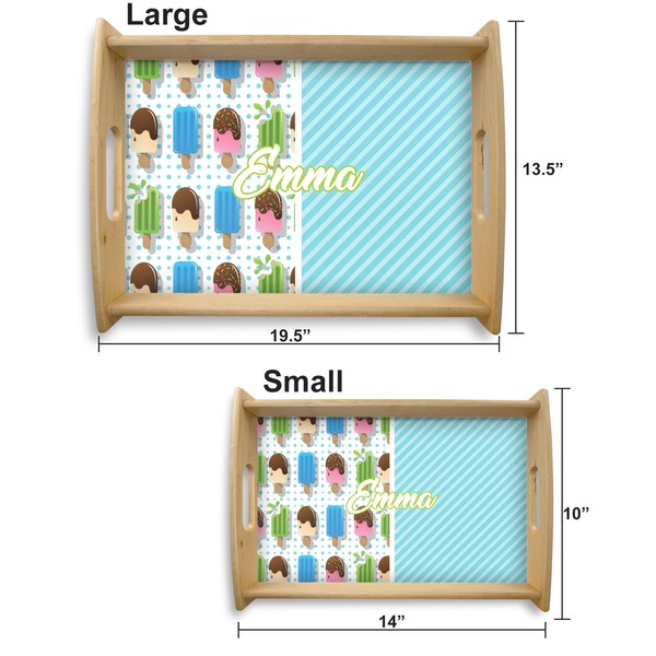 Popsicles and Polka Dots Serving Tray Wood Sizes