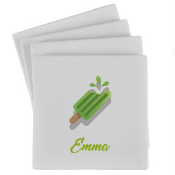 Popsicles and Polka Dots Absorbent Stone Coasters - Set of 4 (Personalized)