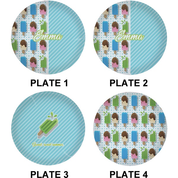 Popsicles and Polka Dots Set of Lunch / Dinner Plates (Approval)