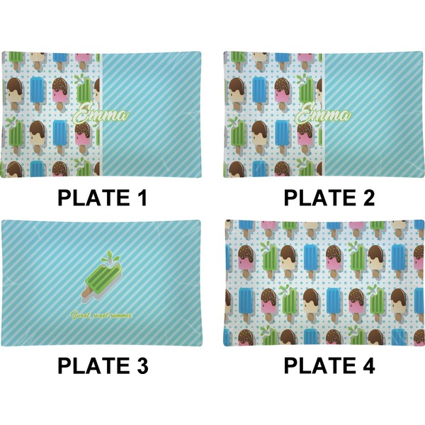 Popsicles and Polka Dots Set of Rectangular Dinner Plates (Approval)