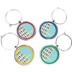 Popsicles and Polka Dots Wine Charms (Set of 4) (Personalized)