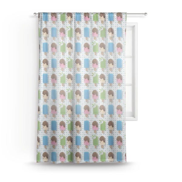 Custom Popsicles and Polka Dots Sheer Curtain - 50"x84"