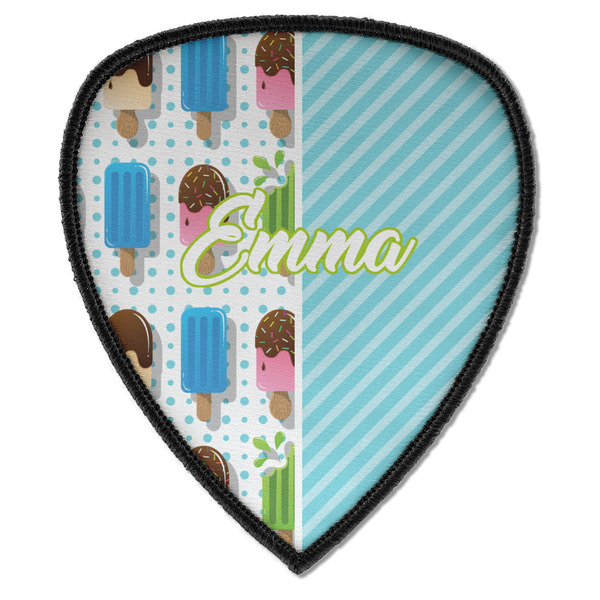 Custom Popsicles and Polka Dots Iron on Shield Patch A w/ Name or Text