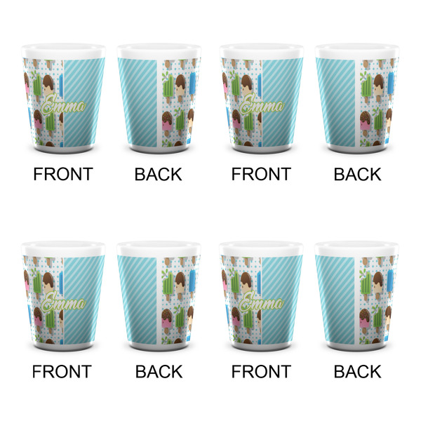 Popsicles and Polka Dots Shot Glass - White - Set of 4 - APPROVAL