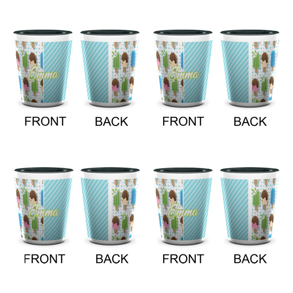 Popsicles and Polka Dots Shot Glassess - Two Tone - Set of 4 - APPROVAL