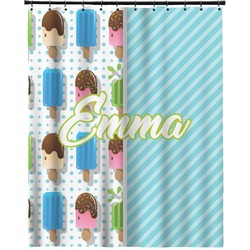 Popsicles and Polka Dots Extra Long Shower Curtain - 70"x84" (Personalized)