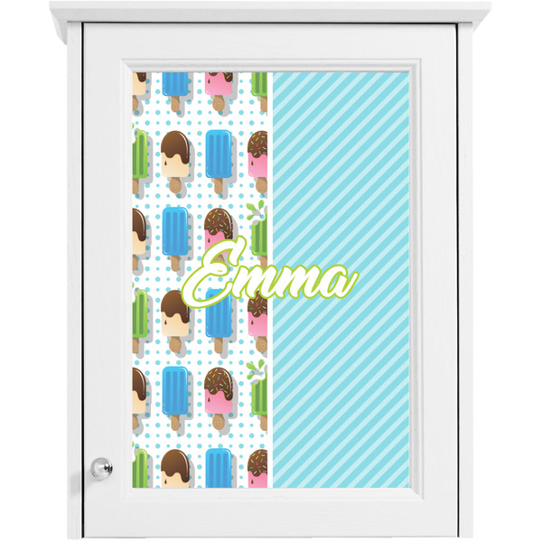 Popsicles and Polka Dots Single White Cabinet Decal