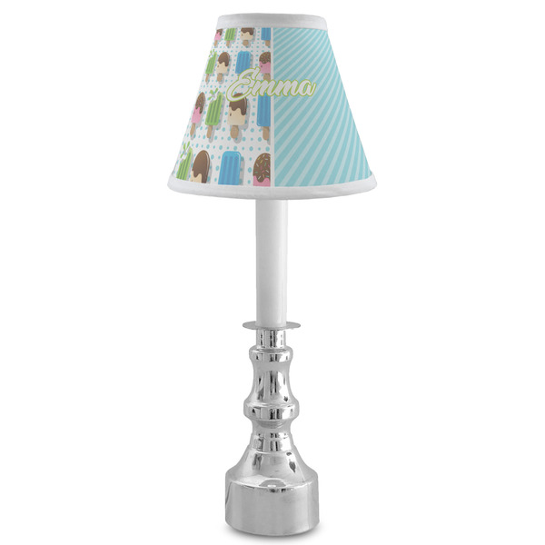 Popsicles and Polka Dots Small Chandelier Lamp - LIFESTYLE (on candle stick)