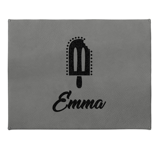 Popsicles and Polka Dots Small Engraved Gift Box with Leather Lid - Approval