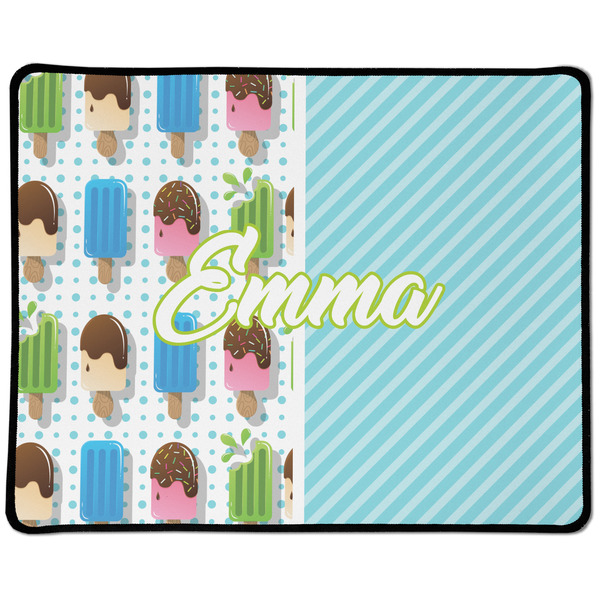 Custom Popsicles and Polka Dots Large Gaming Mouse Pad - 12.5" x 10" (Personalized)