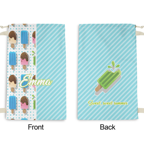 Popsicles and Polka Dots Small Laundry Bag - Front & Back View