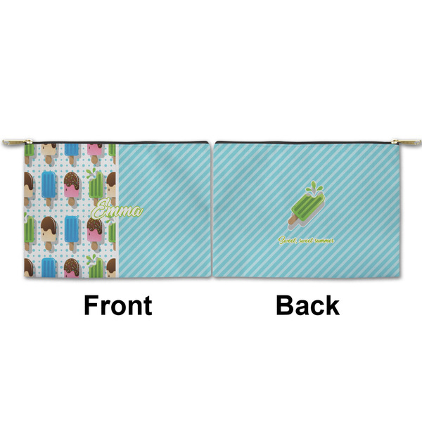 Popsicles and Polka Dots Small Zipper Pouch Approval (Front and Back)