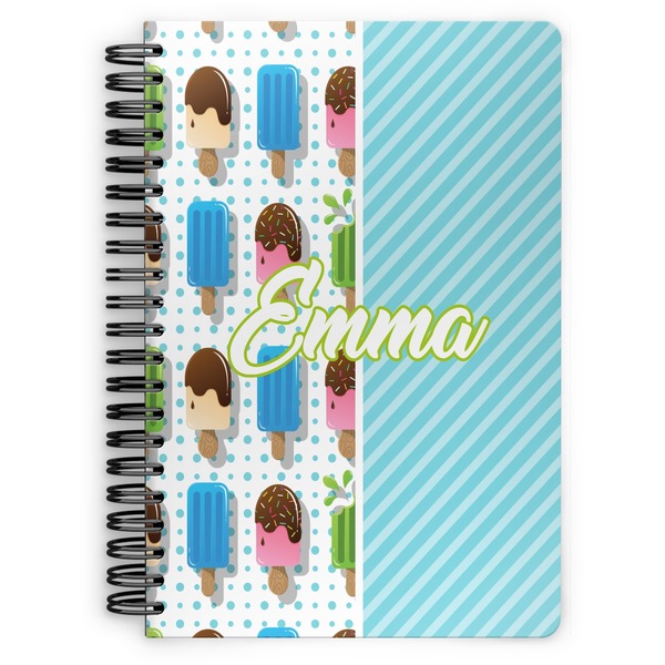 Custom Popsicles and Polka Dots Spiral Notebook (Personalized)