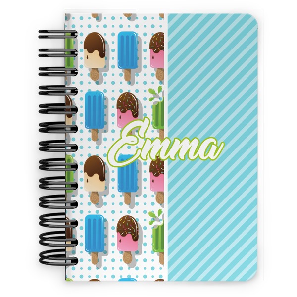 Custom Popsicles and Polka Dots Spiral Notebook - 5x7 w/ Name or Text