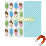 Popsicles and Polka Dots Square Car Magnet - 10" (Personalized)