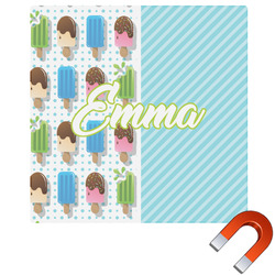 Popsicles and Polka Dots Square Car Magnet - 10" (Personalized)