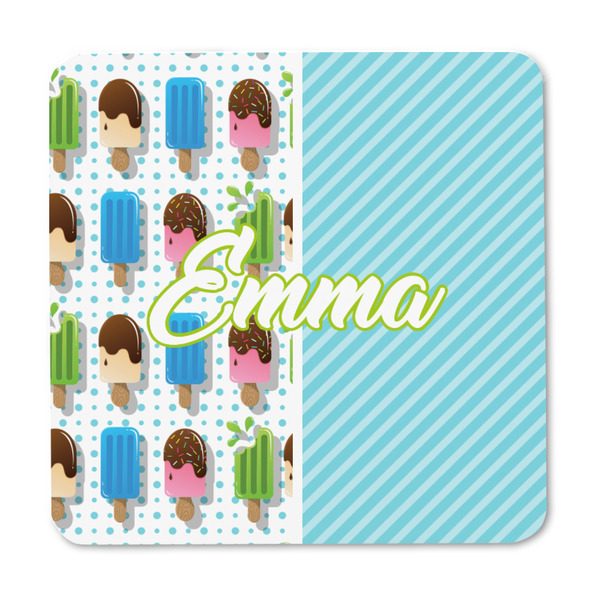 Popsicles and Polka Dots Square Fridge Magnet - FRONT