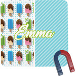 Popsicles and Polka Dots Square Fridge Magnet (Personalized)