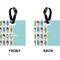 Popsicles and Polka Dots Square Luggage Tag (Front + Back)