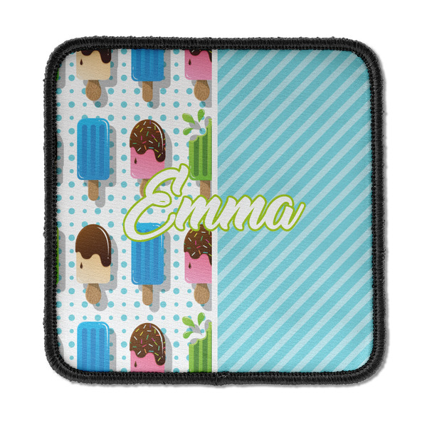 Custom Popsicles and Polka Dots Iron On Square Patch w/ Name or Text