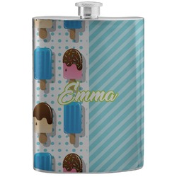 Popsicles and Polka Dots Stainless Steel Flask (Personalized)