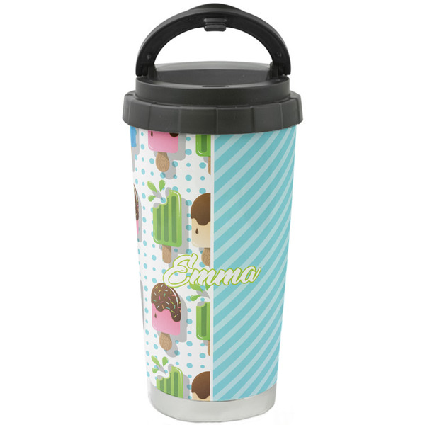 Custom Popsicles and Polka Dots Stainless Steel Coffee Tumbler (Personalized)