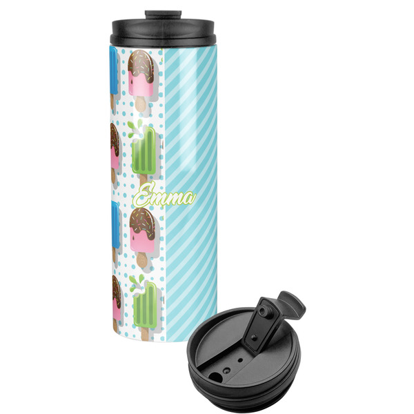 Custom Popsicles and Polka Dots Stainless Steel Skinny Tumbler (Personalized)