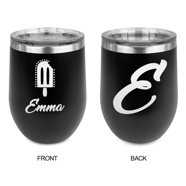 Popsicles and Polka Dots Stainless Wine Tumblers - Black - Double Sided - Approval