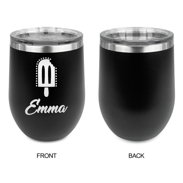 Popsicles and Polka Dots Stainless Wine Tumblers - Black - Single Sided - Approval