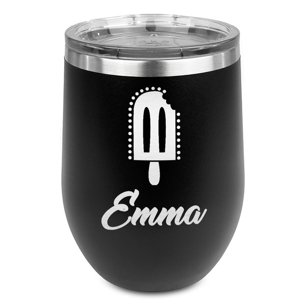 Custom Popsicles and Polka Dots Stemless Wine Tumbler - 5 Color Choices - Stainless Steel  (Personalized)
