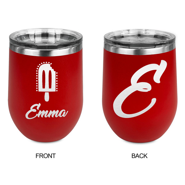 Popsicles and Polka Dots Stainless Wine Tumblers - Red - Double Sided - Approval
