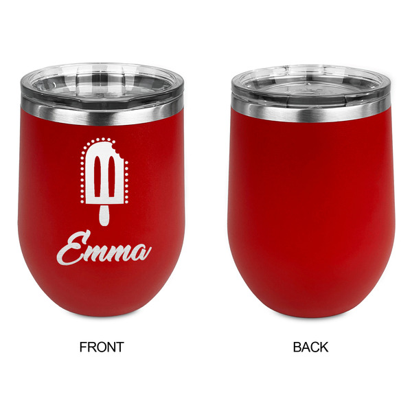 Popsicles and Polka Dots Stainless Wine Tumblers - Red - Single Sided - Approval