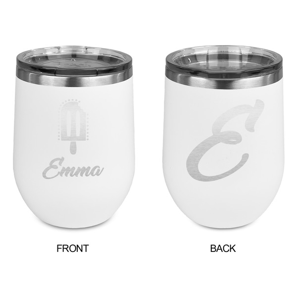 Popsicles and Polka Dots Stainless Wine Tumblers - White - Double Sided - Approval