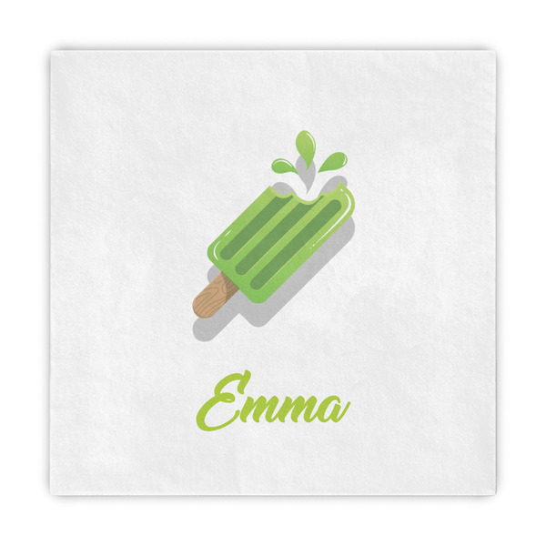 Custom Popsicles and Polka Dots Decorative Paper Napkins (Personalized)