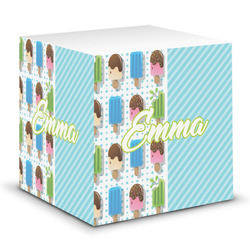Popsicles and Polka Dots Sticky Note Cube (Personalized)