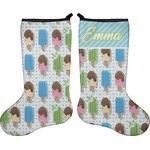 Popsicles and Polka Dots Holiday Stocking - Double-Sided - Neoprene (Personalized)