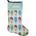 Popsicles and Polka Dots Holiday Stocking - Single-Sided - Neoprene (Personalized)
