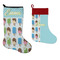 Popsicles and Polka Dots Stockings - Side by Side compare
