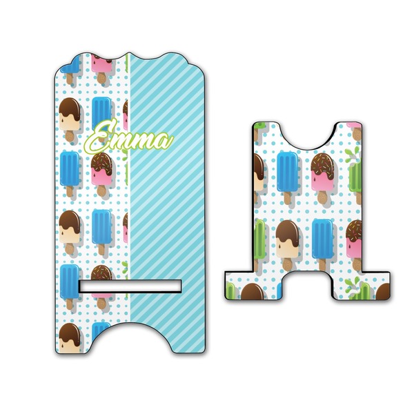 Popsicles and Polka Dots Stylized Phone Stand - Front & Back - Large