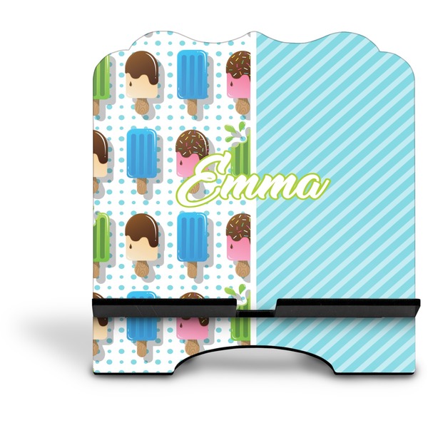 Popsicles and Polka Dots Stylized Tablet Stand - Front without iPad