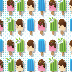 Popsicles and Polka Dots Fabric by the Yard