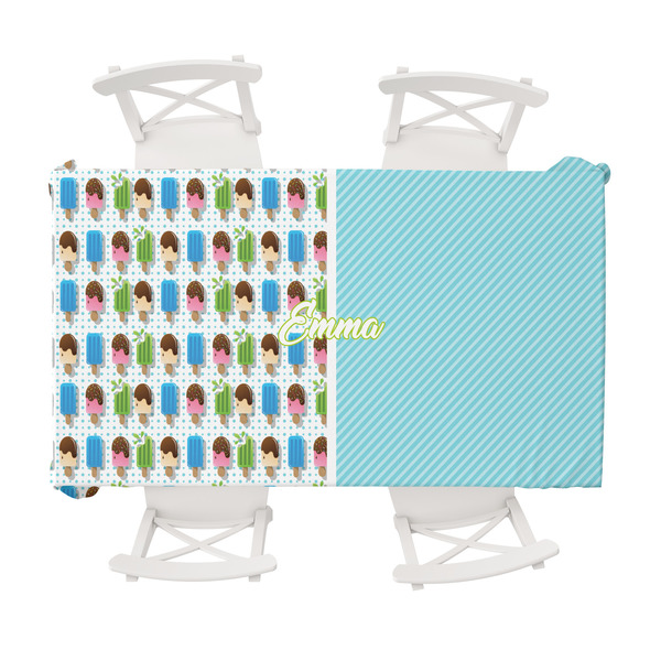 Custom Popsicles and Polka Dots Tablecloth - 58"x102" (Personalized)