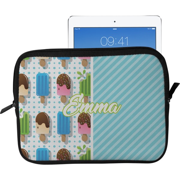 Custom Popsicles and Polka Dots Tablet Case / Sleeve - Large (Personalized)