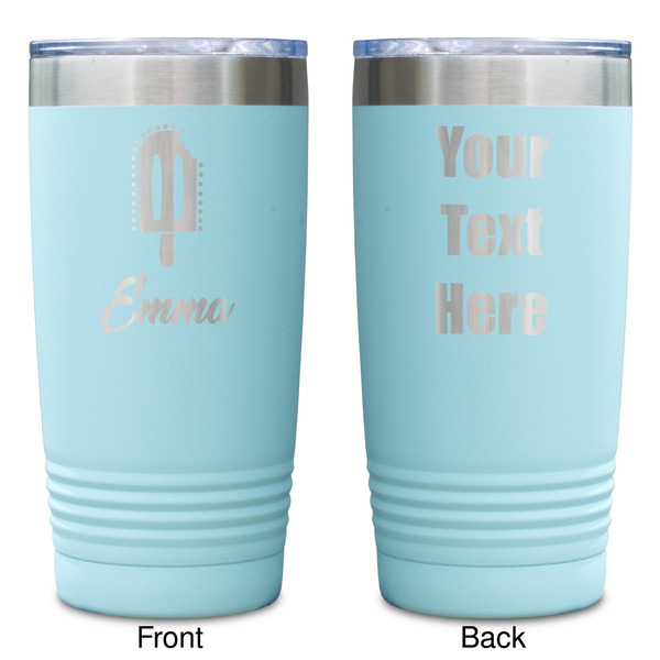 Popsicles and Polka Dots Teal Polar Camel Tumbler - 20oz -Double Sided - Approval