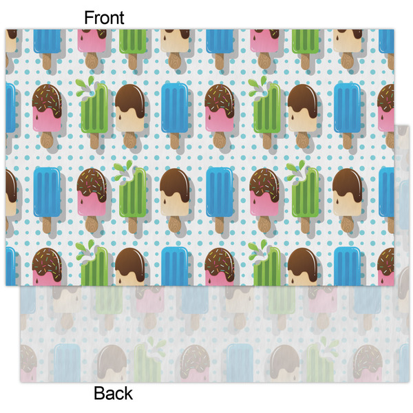Popsicles and Polka Dots Tissue Paper - Heavyweight - XL - Front & Back