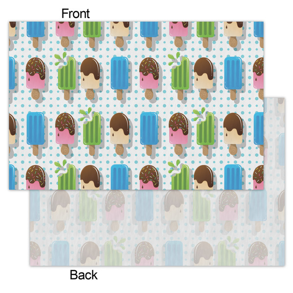 Popsicles and Polka Dots Tissue Paper - Lightweight - Small - Front & Back